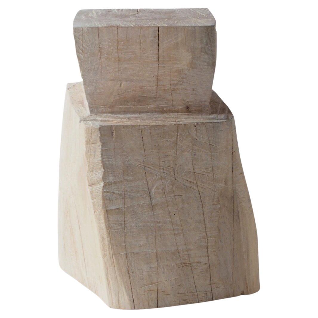 Hiroyuki Nishimura Zougei Sculptural Side Table Stool 22 Tribal Glamping For Sale