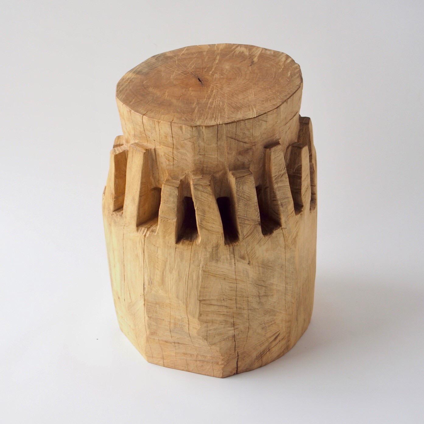 Hiroyuki Nishimura Zougei Sculptural Side Table Stool 28 Tribal Glamping In New Condition For Sale In Shibuya-ku, Tokyo
