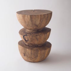 Hiroyuki Nishimura Mesa auxiliar escultórica Zougei Taburete 31 Tribal Glamping