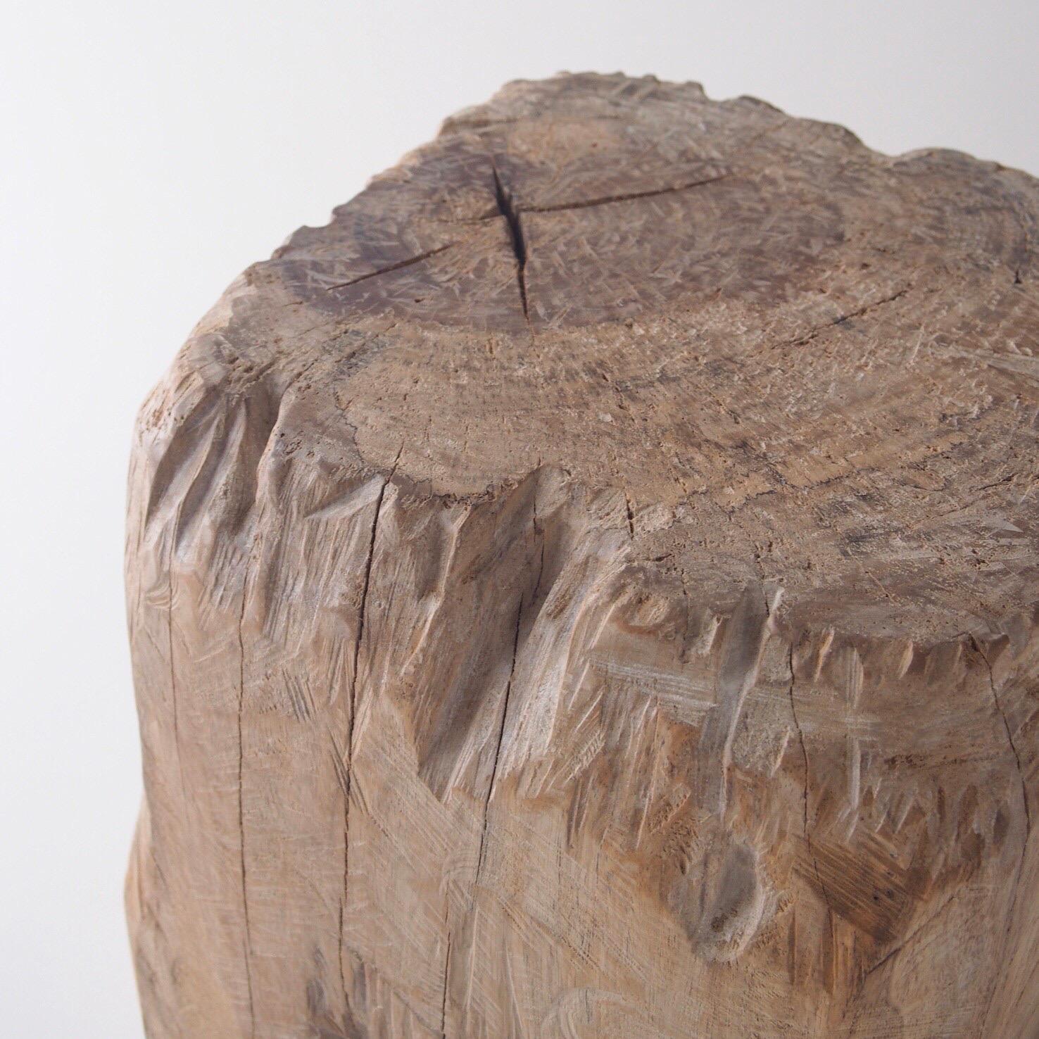 Contemporary Hiroyuki Nishimura Zougei Sculptural Side Table Stool 32 Tribal Glamping For Sale