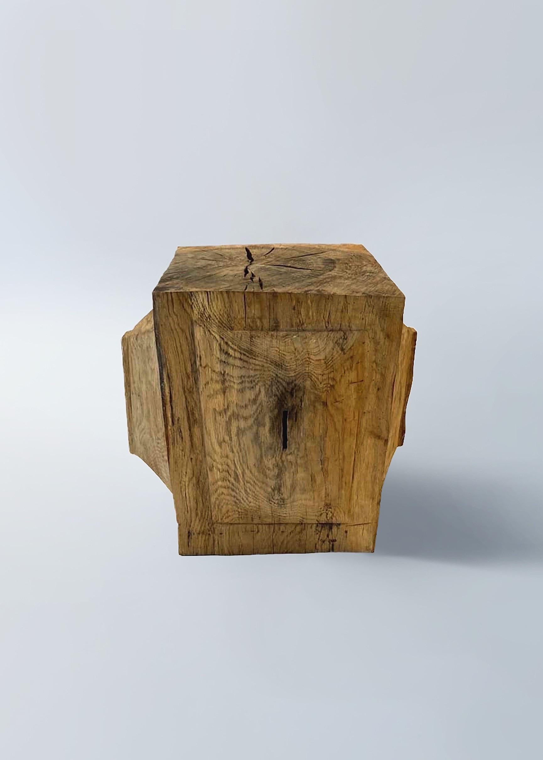 Japanese Hiroyuki Nishimura Zougei Sculptural Side Table Stool 33 Tribal Glamping For Sale