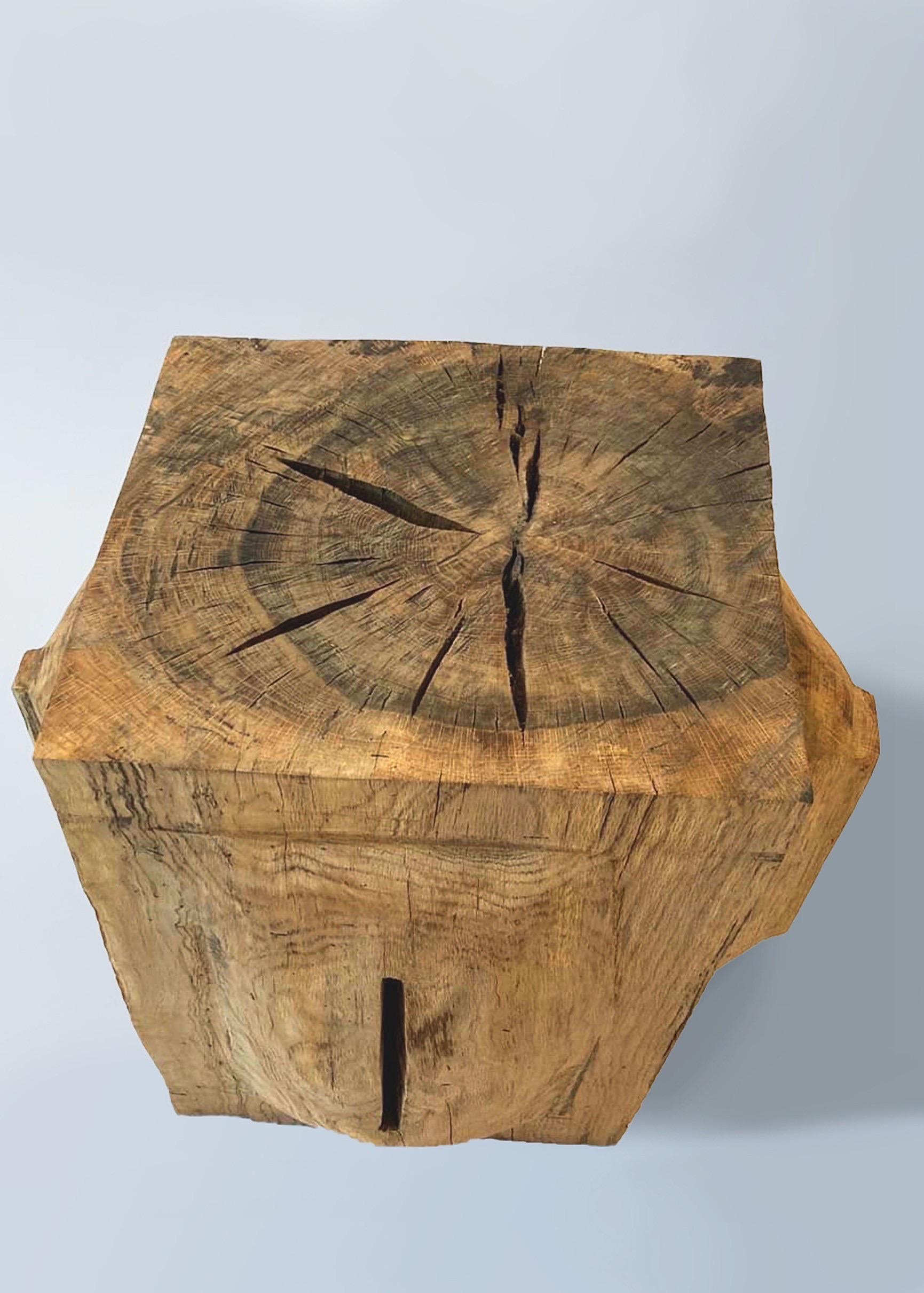 Contemporary Hiroyuki Nishimura Zougei Sculptural Side Table Stool 33 Tribal Glamping For Sale