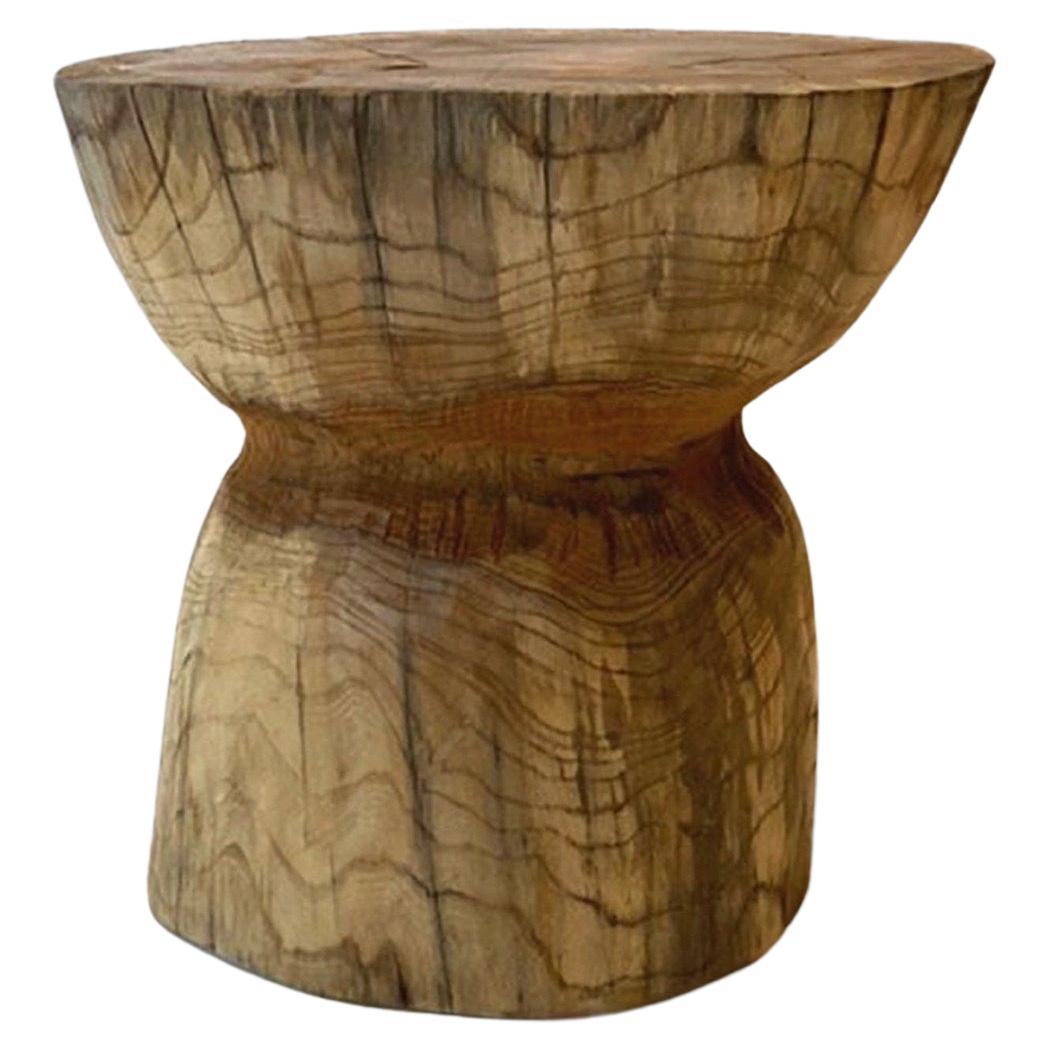 Hiroyuki Nishimura Zougei Sculptural Side Table Stool 35 Tribal Glamping For Sale