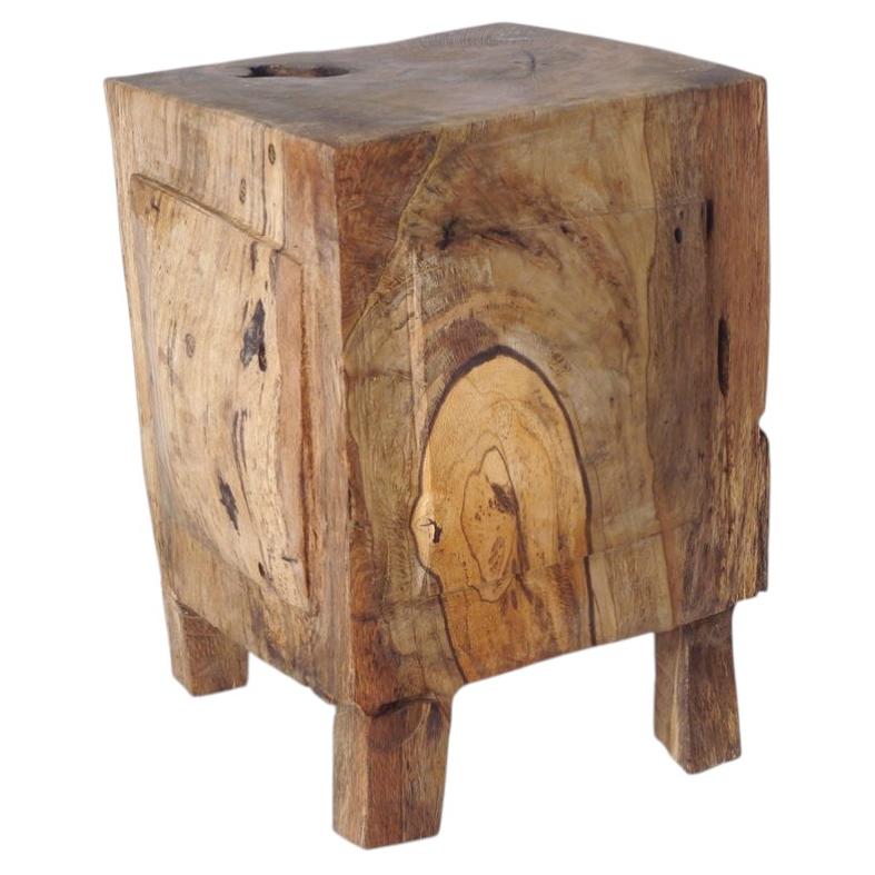 Hiroyuki Nishimura Zougei : table d'appoint sculpturale et tabouret « Cubo n9 »