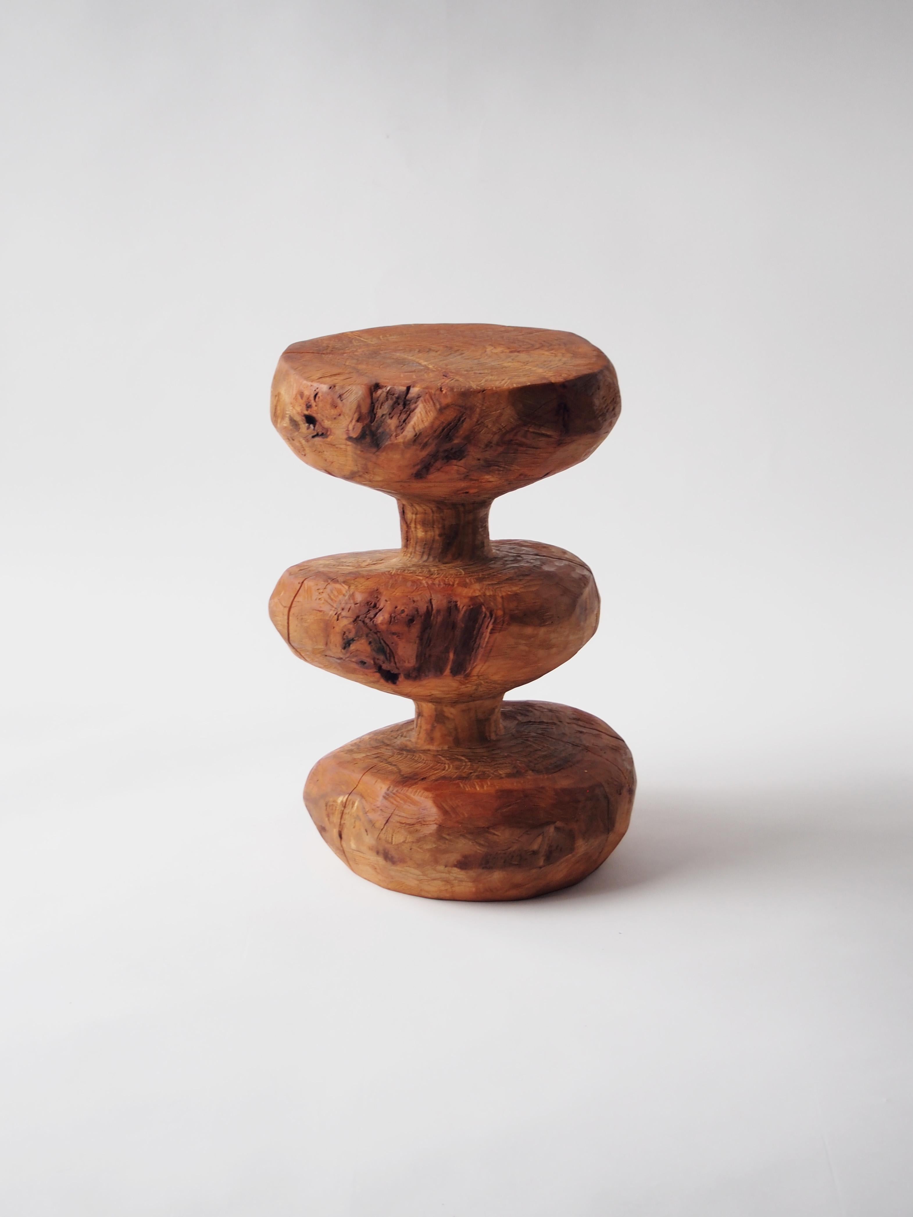 Hand-Carved Hiroyuki Nishimura Zougei  Sculptural Stool Side Table 8 For Sale