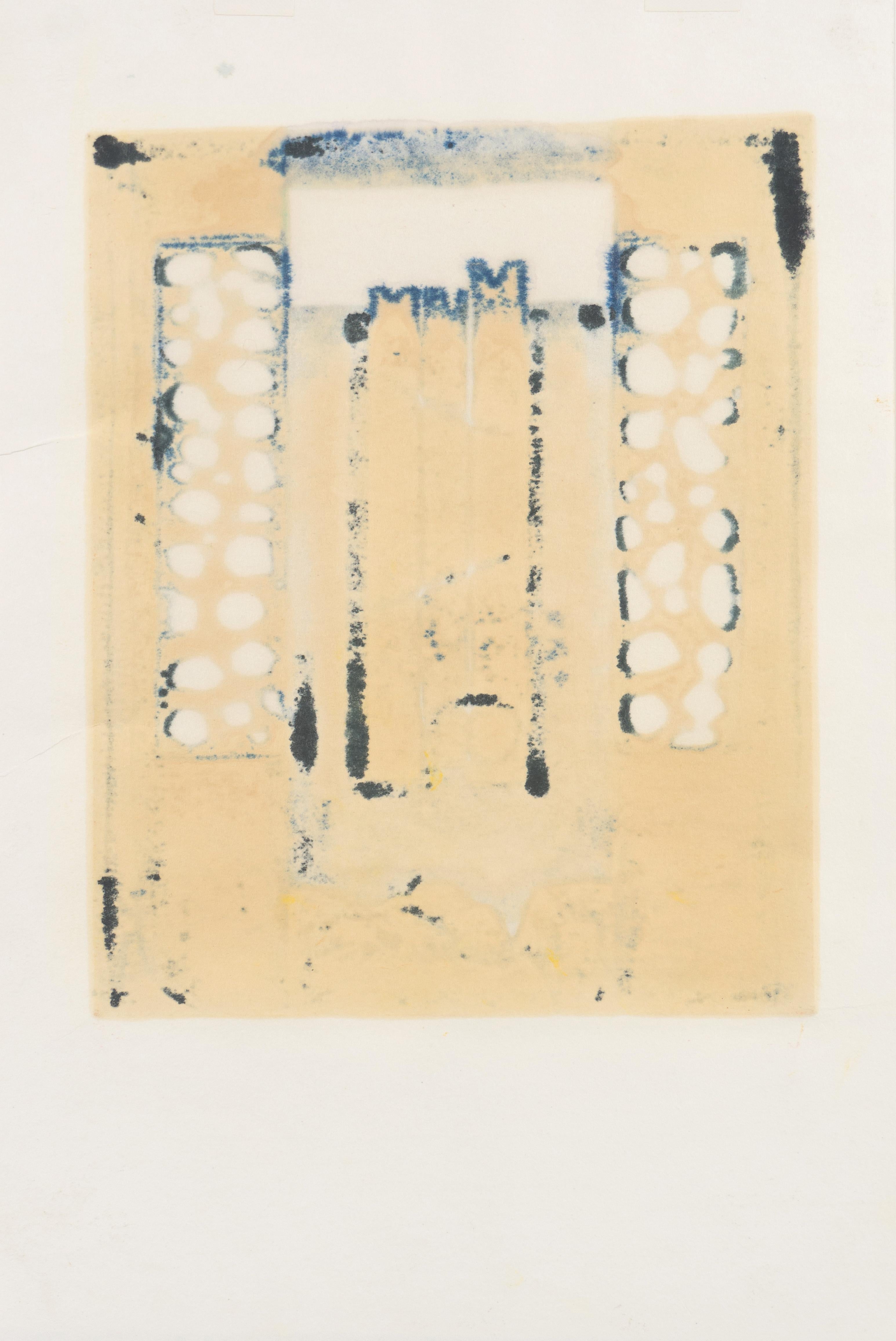 'Abstract in Turquoise and Copper', Sosaku-Hanga, NMAO, Tokyo, LACMA, Benezit For Sale 6