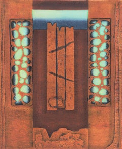 Used 'Abstract in Turquoise and Copper', Sosaku-Hanga, NMAO, Tokyo, LACMA, Benezit