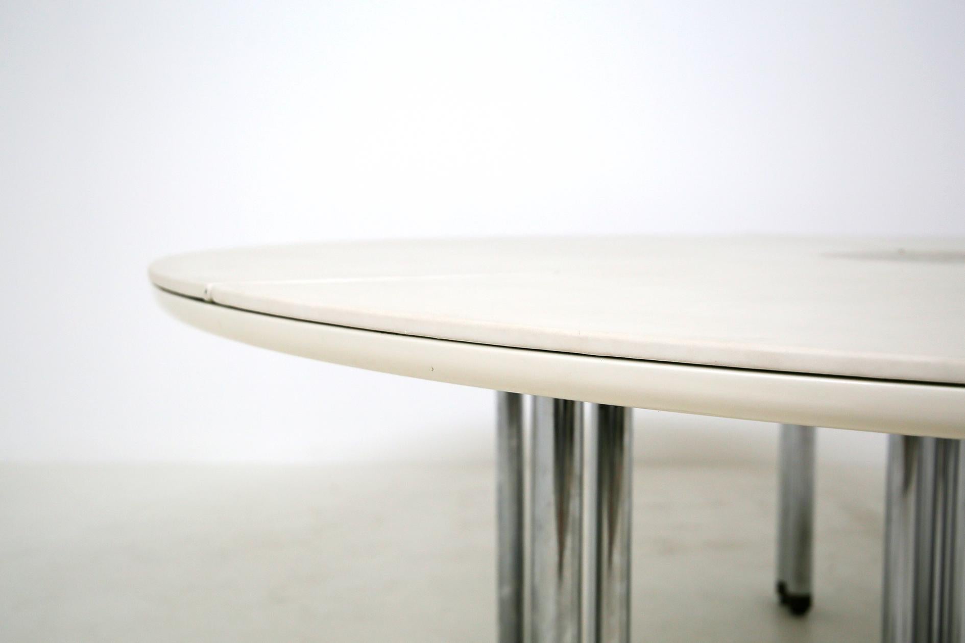 Grande table blanche italienne de la série Bisanzio, Hiroyuki Toyoda, années 1980 en vente 3