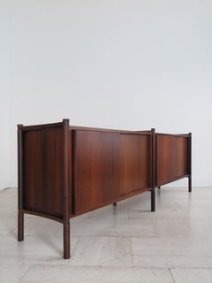 Hirozi Fukuoh for Gavina Italian Midcentury Wood Sideboard "Archimede" 1960s