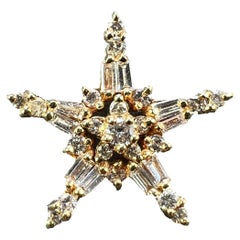 Hirsch & Oppenheimer Diamond Star 14K Yellow Gold Christmas Pendant