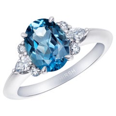 Hirsh Aquamarine and Diamond Papillon Ring