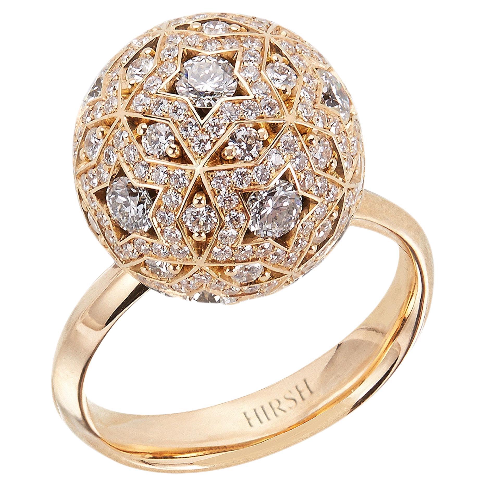Hirsh Celestial Pegasus Diamond and Yellow Gold Ring For Sale