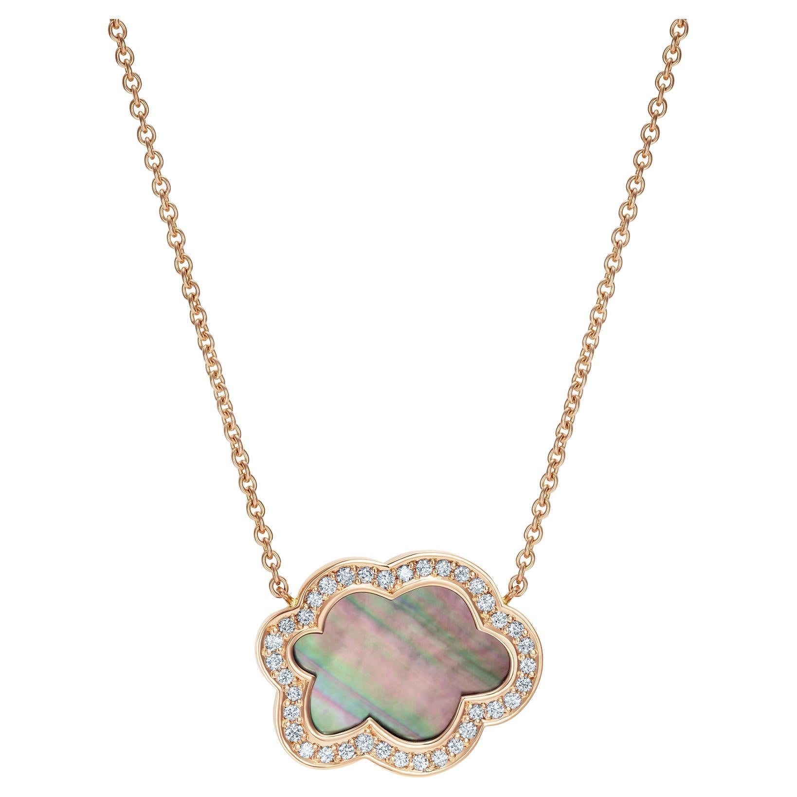 Hirsh Cloud 9 Mother-of-Pearl and Diamond Pendant For Sale