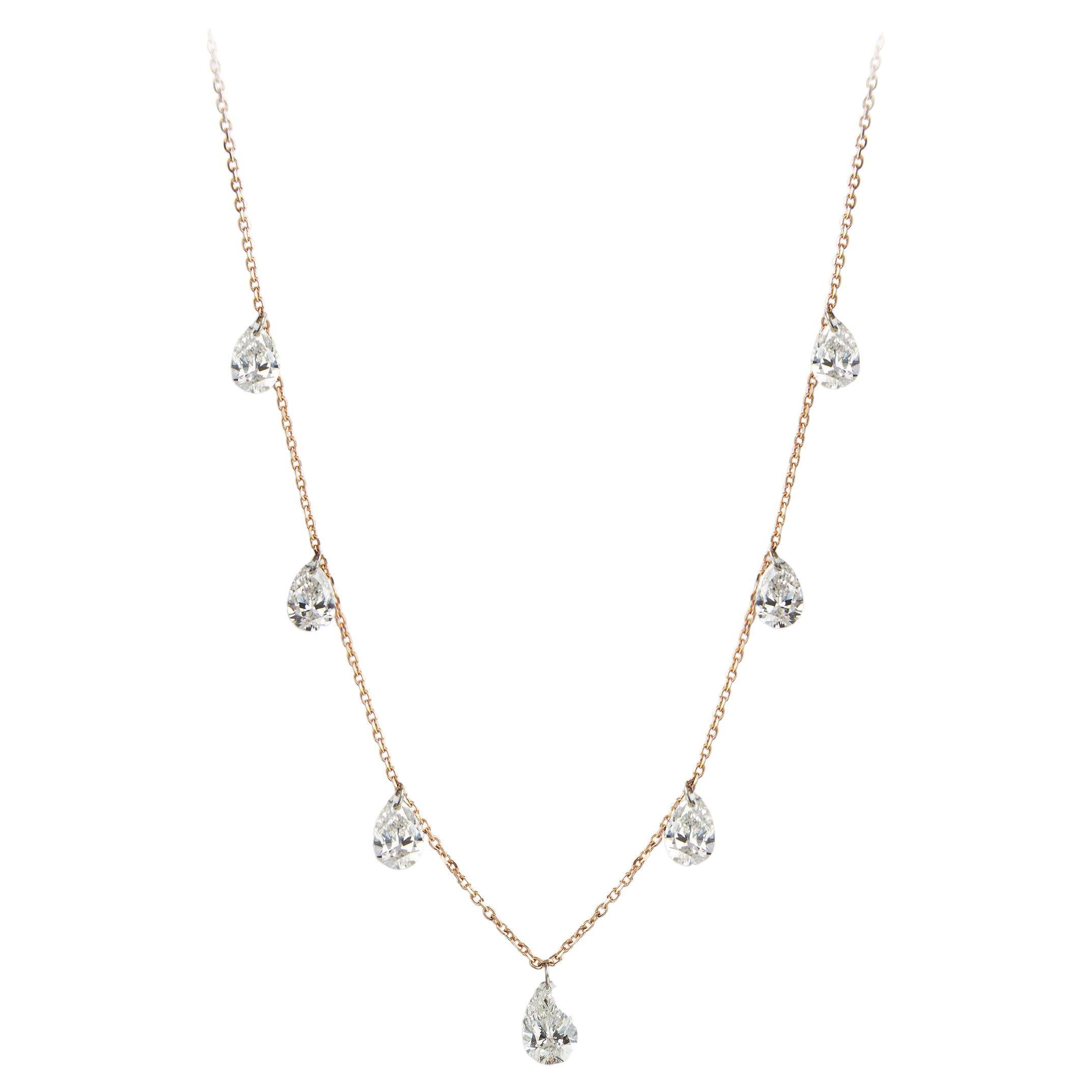 Hirsh Diamond Suspense Rose Gold Necklace