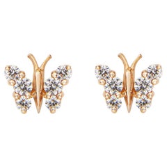 Hirsh Flutter Diamond Rose Gold Earrings