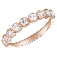 Hirsh Halb-Eternity Lifetime Diamant- und Roségold-Ring