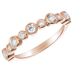 Hirsh Half Eternity Lifetime Diamond and Rose Gold Ring