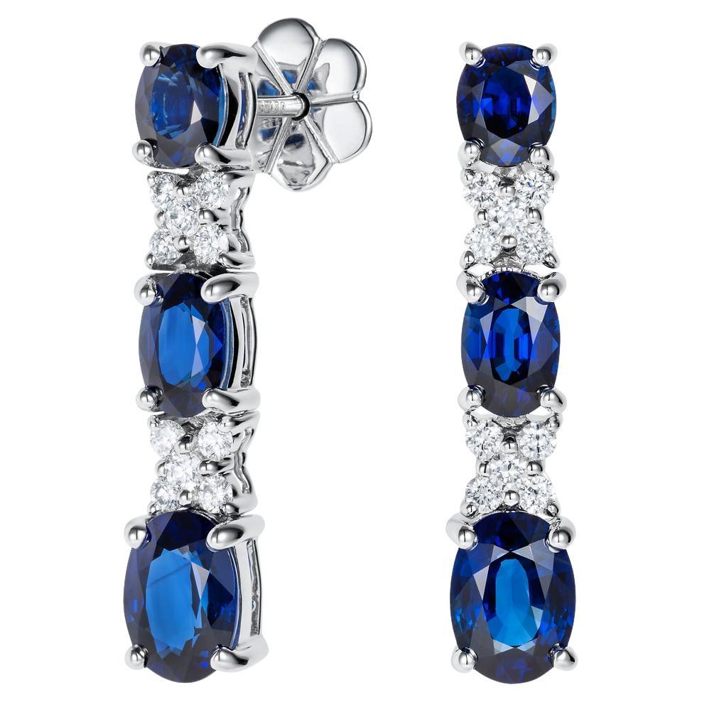 Hirsh Kiss Sapphire and Diamond Earrings For Sale