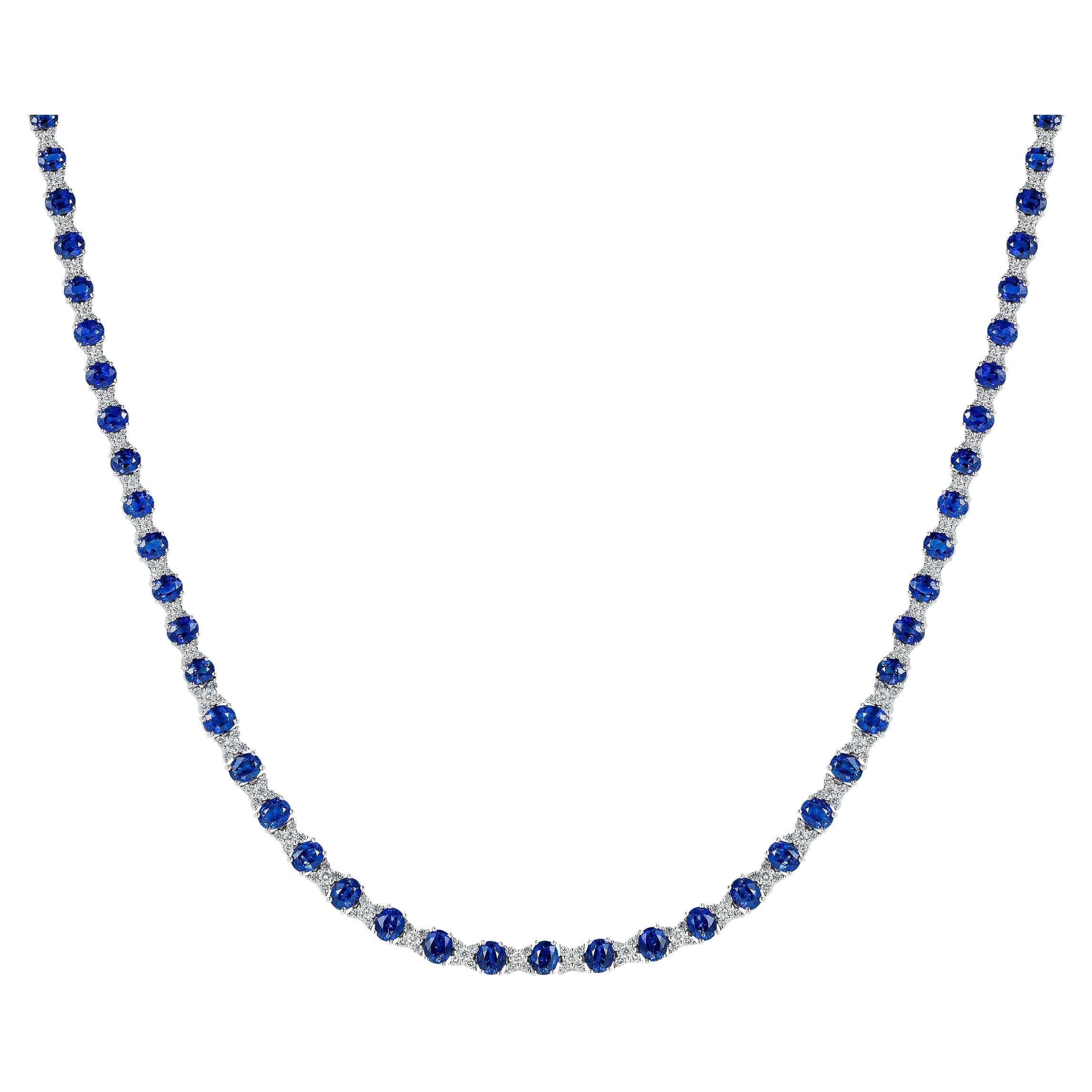 Hirsh Kiss Sapphire and Diamond Necklace