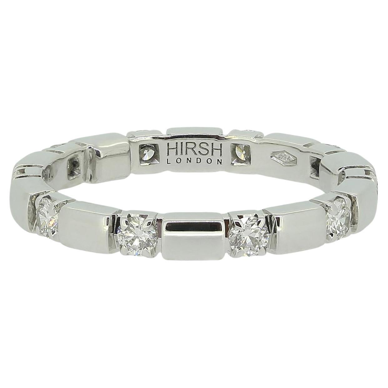 Hirsh London Diamond Eternity Ring H 1/2 (47) For Sale