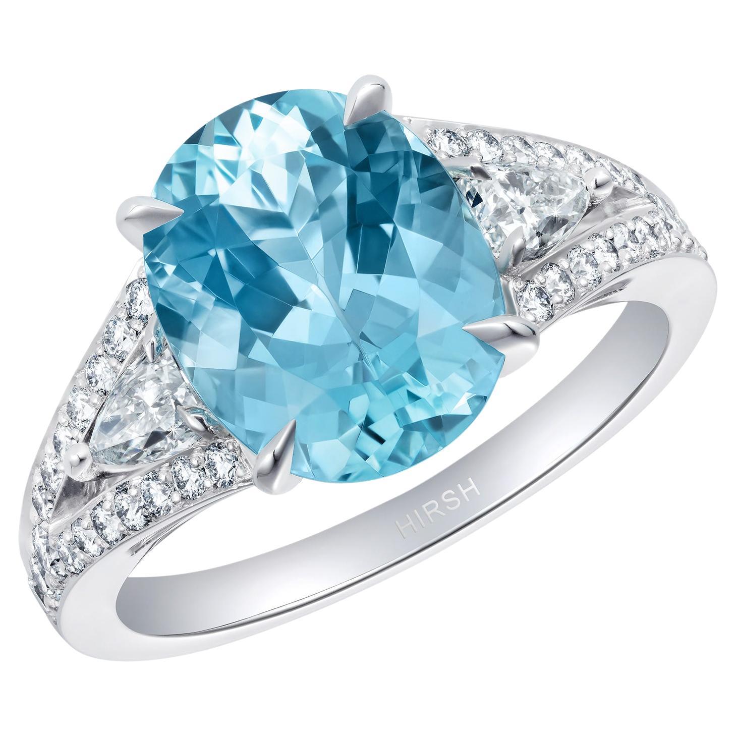Hirsh Majestic Aquamarine and Diamond Ring