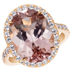 Hirsh Morganite and Diamond Regal Ring