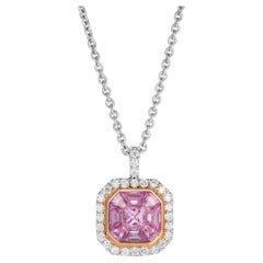 Hirsh Pink Sapphire and Diamond Gatsby Pendant