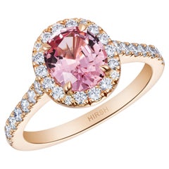 Hirsh Regal Padparadscha Sapphire and Diamond Ring