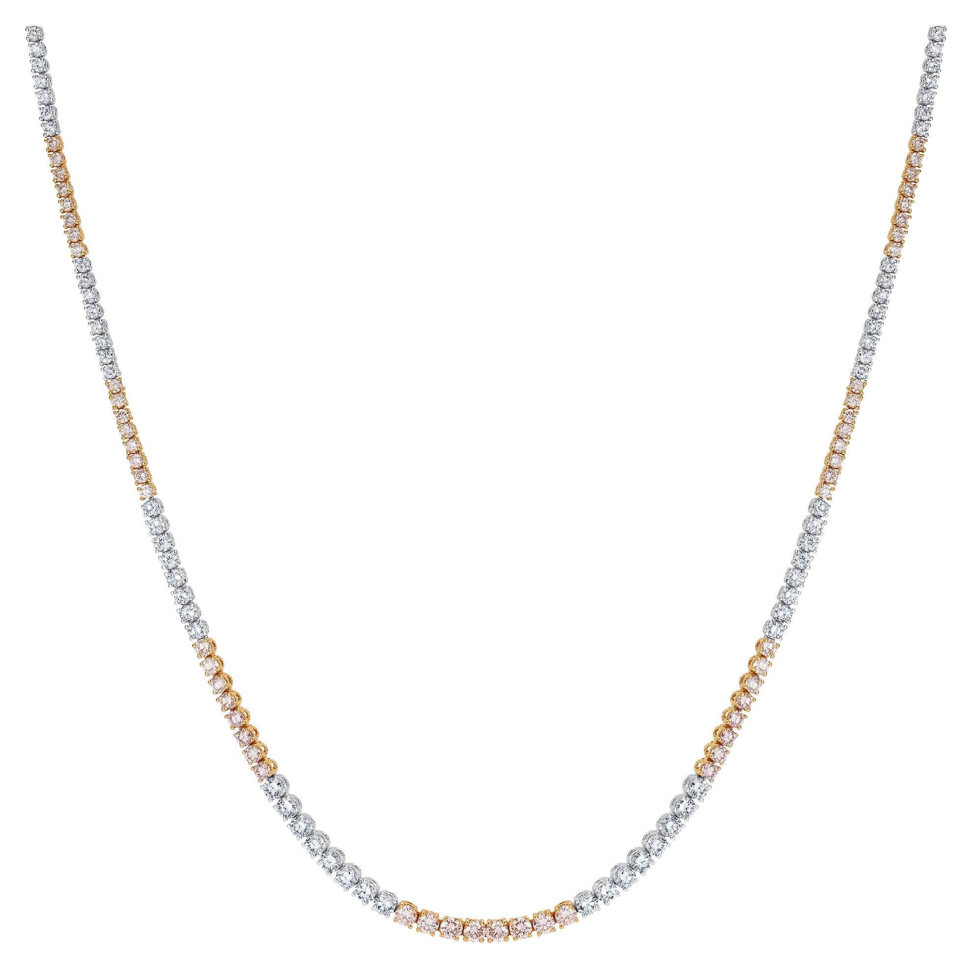 Collier Hirsh Riviera en diamants roses et blancs