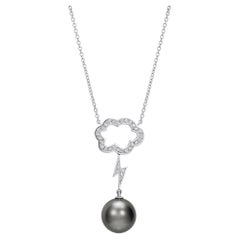 Hirsh Storm Cloud Pearl and Diamond Pendant