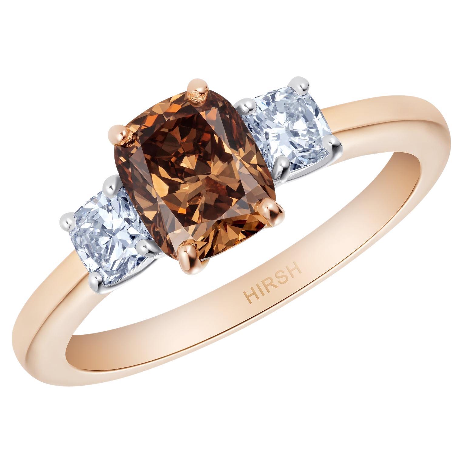 Bague Hirsh Trilogy Cognac Diamond Ring en vente