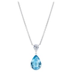 Hirsh Wallace Aquamarine and Diamond Pendant