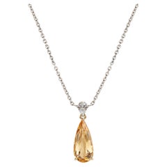 Hirsh Wallace Imperial Topaz and Diamond Pendant