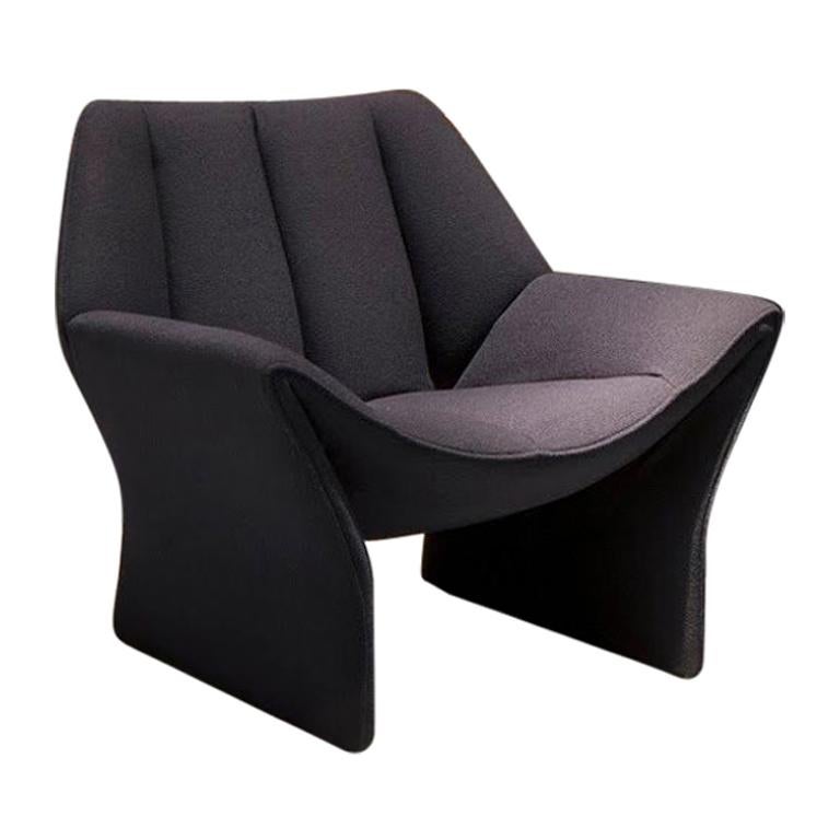 Hirundo Armchair in Charcoal Fabric with Curved Seat by Busnelli For Sale