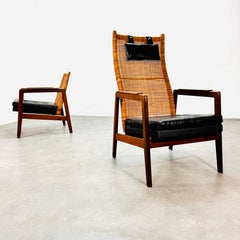 'His and Hers' -set, Highback & Lowback armchairs by P.J. Muntendam, 1960's