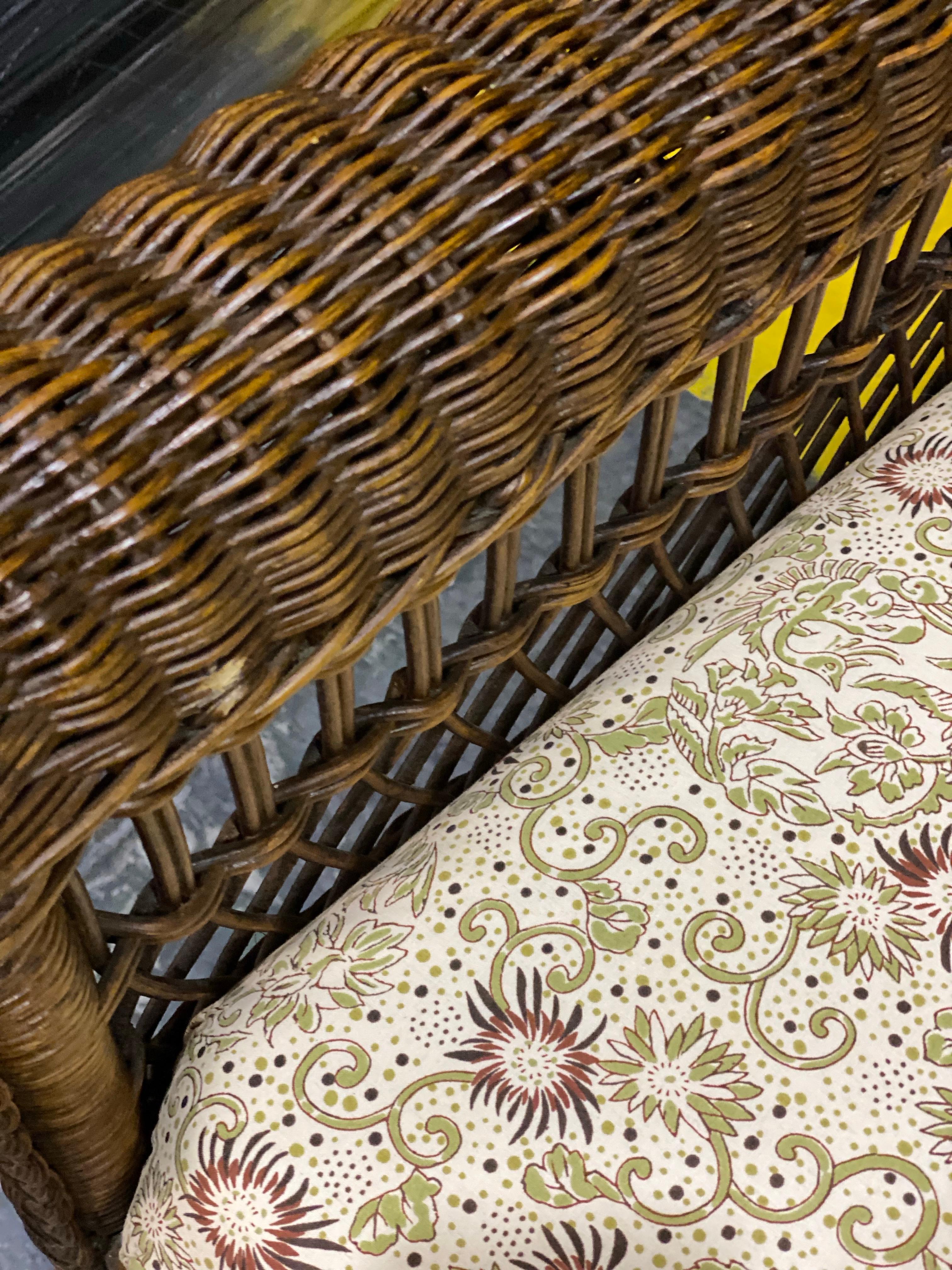 Ensemble de chaises longues en osier du début du 20e siècle, Heywood-Wakefield en vente 4