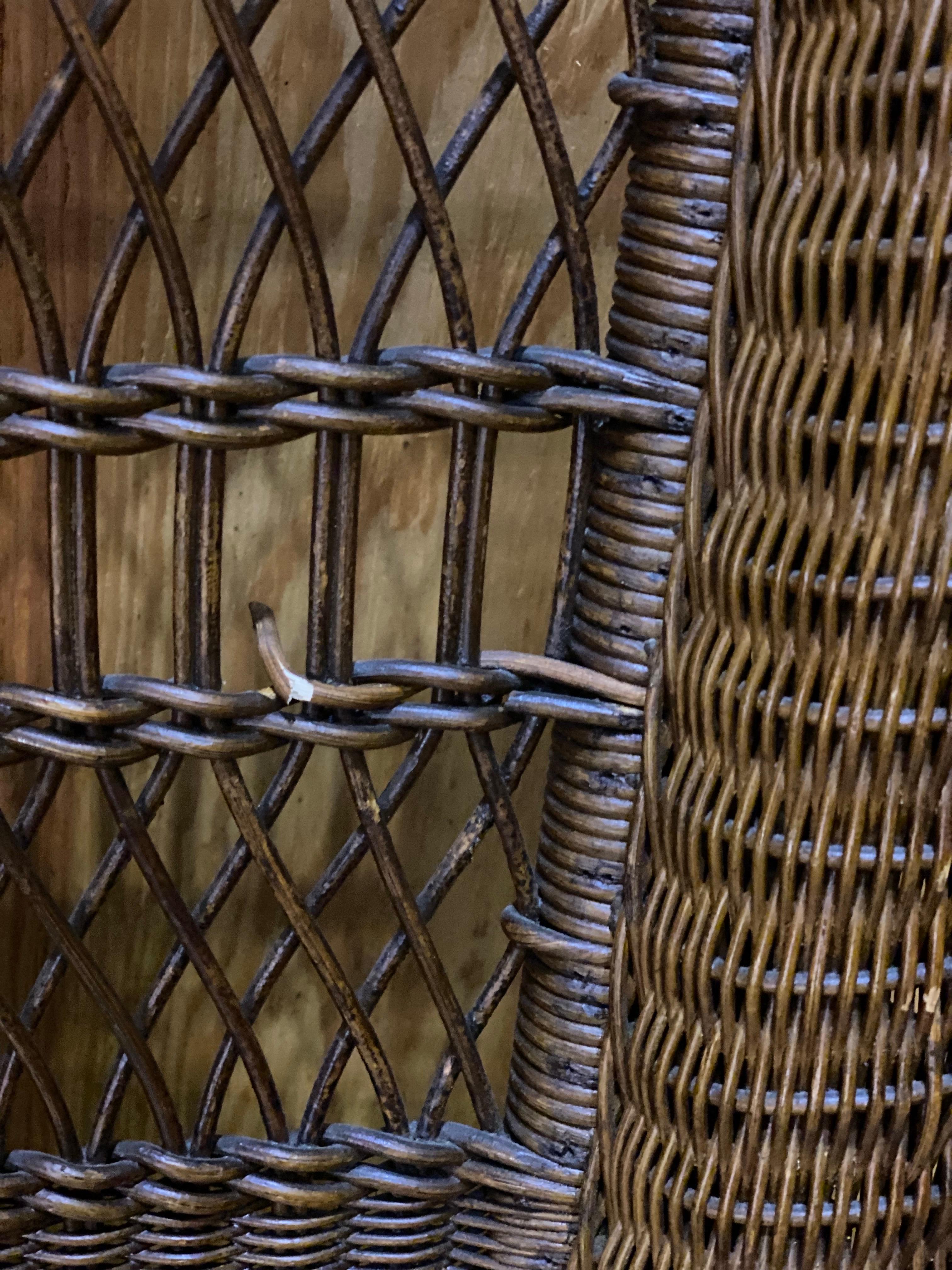 Osier Ensemble de chaises longues en osier du début du 20e siècle, Heywood-Wakefield en vente