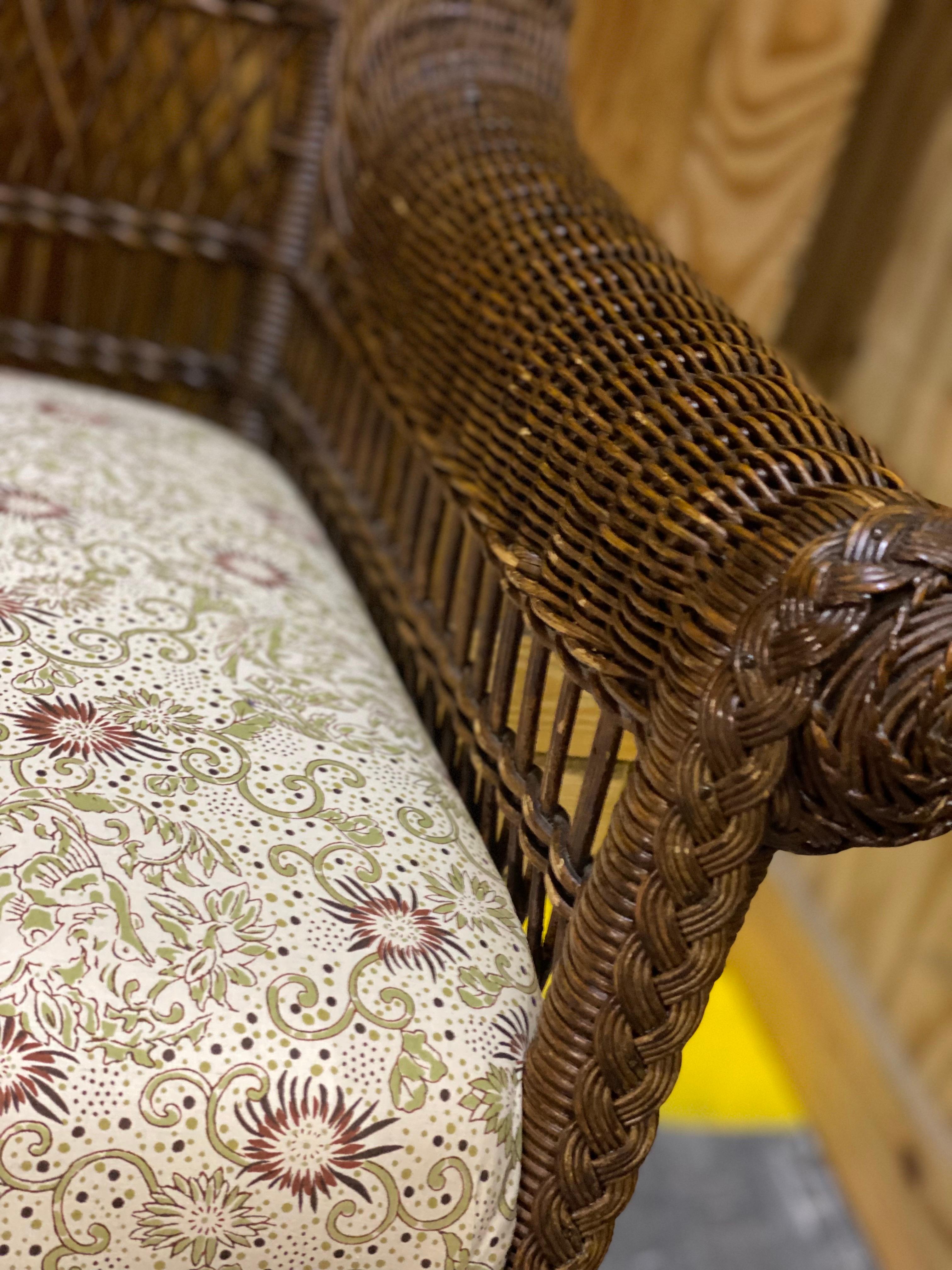 Ensemble de chaises longues en osier du début du 20e siècle, Heywood-Wakefield en vente 1