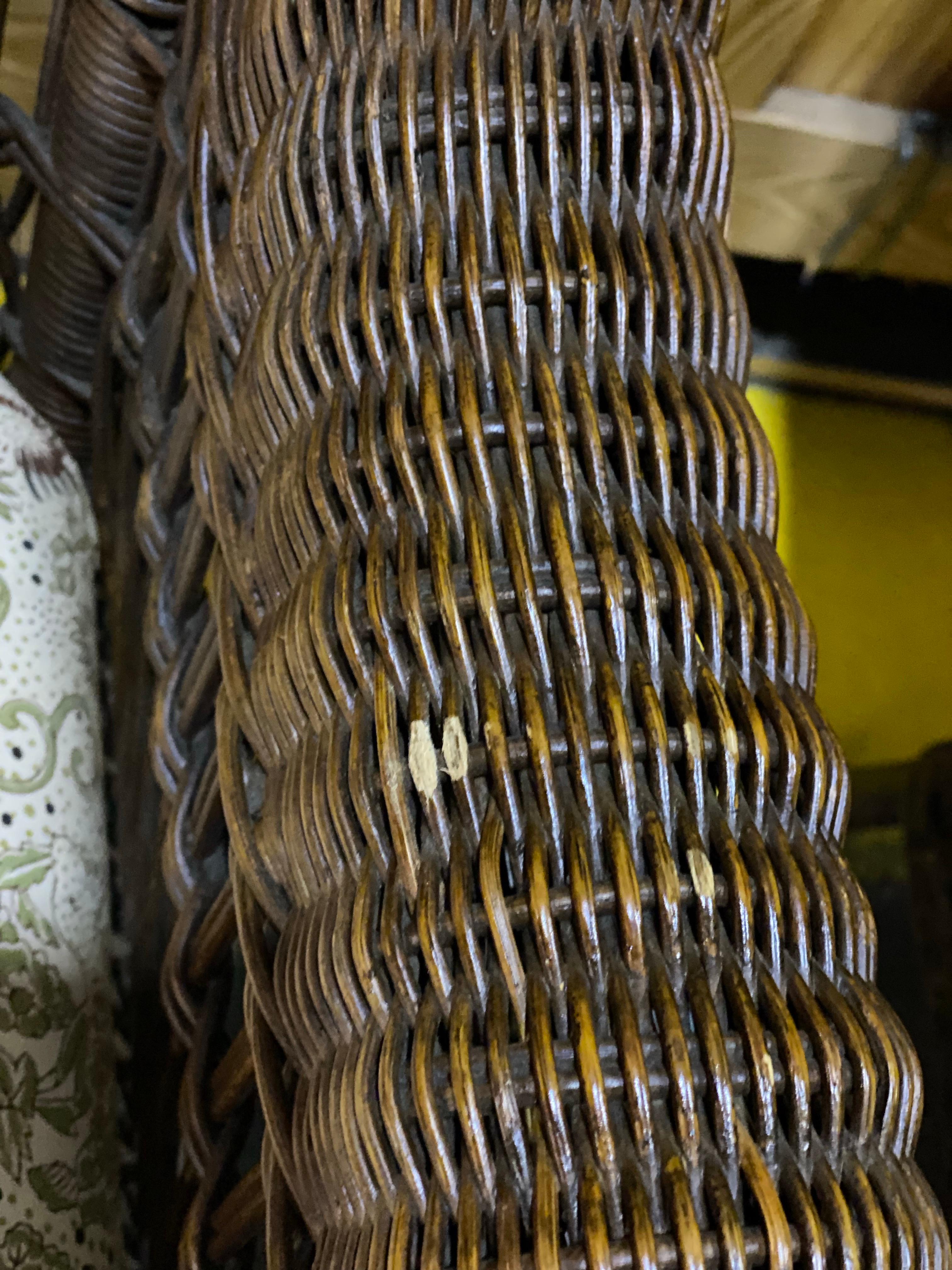 Ensemble de chaises longues en osier du début du 20e siècle, Heywood-Wakefield en vente 2