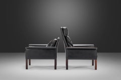 Set of Two '2' of Model 500 Rosewood Lounge Chairs by Hans Olsen for CS Møbler
