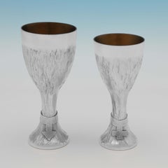 Paire de gobelets en argent sterling « His & Her », Christopher Lawrence, Londres, 1974