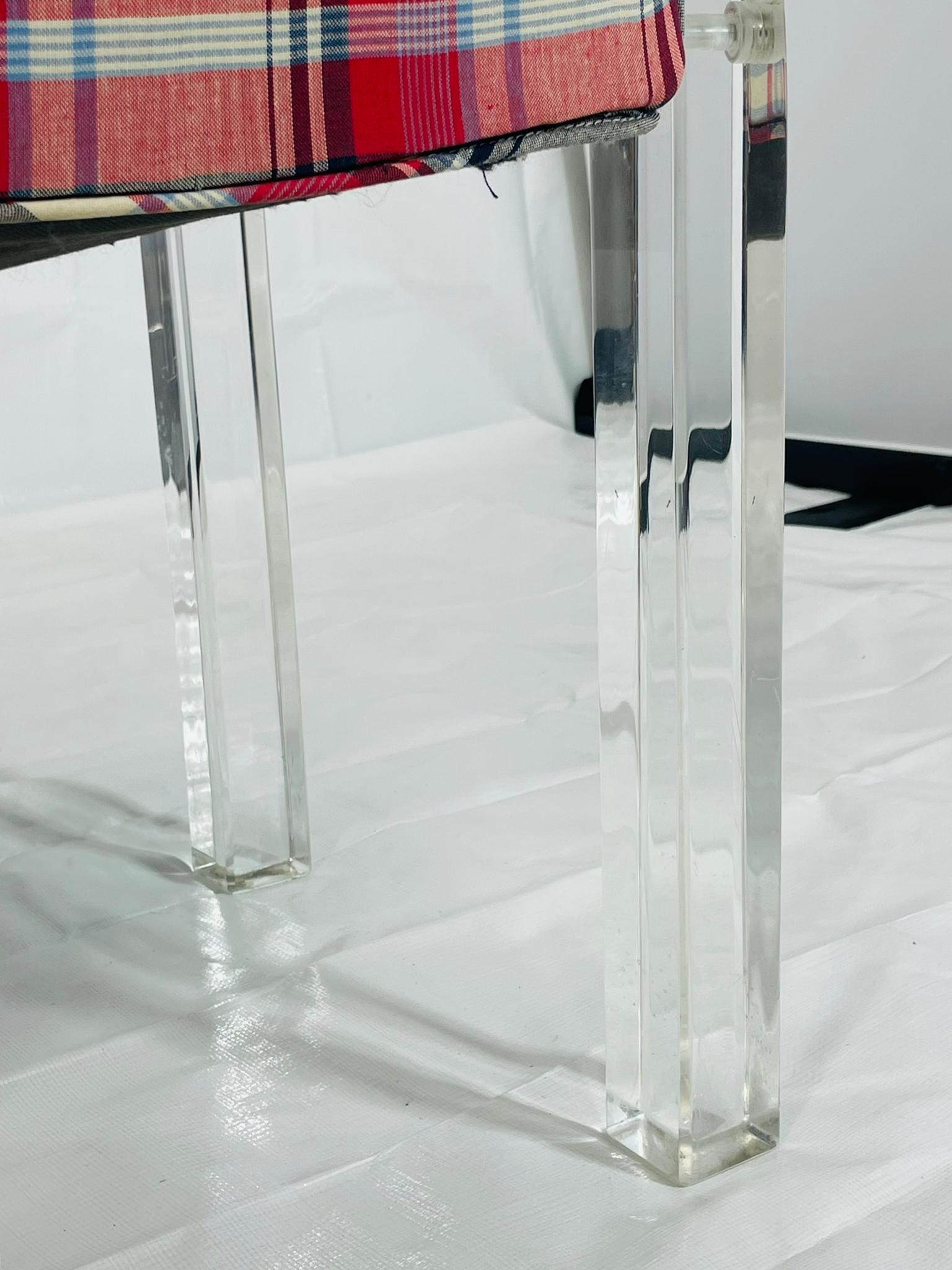 His & Hers Lucite Armchairs by Charles Hollis Jones, Signed & Dated 1972 For Sale 10