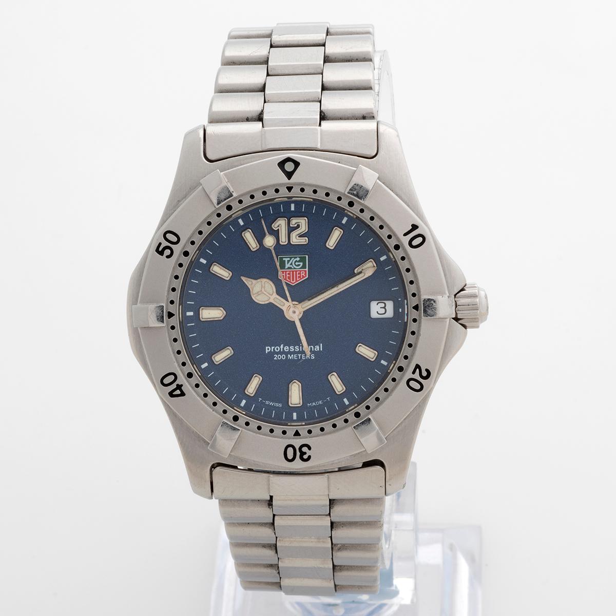 Women's or Men's His & Hers, Tag Heuer 2000 Wristwatches.  T Swiss Made Tritium Dial, Year c 1996
