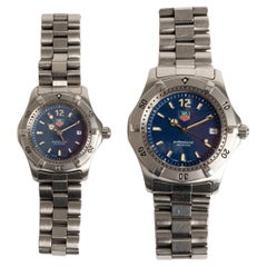 His & Hers, Tag Heuer 2000 Armbanduhren. T Swiss Made Tritium Zifferblatt, Jahr c 1996
