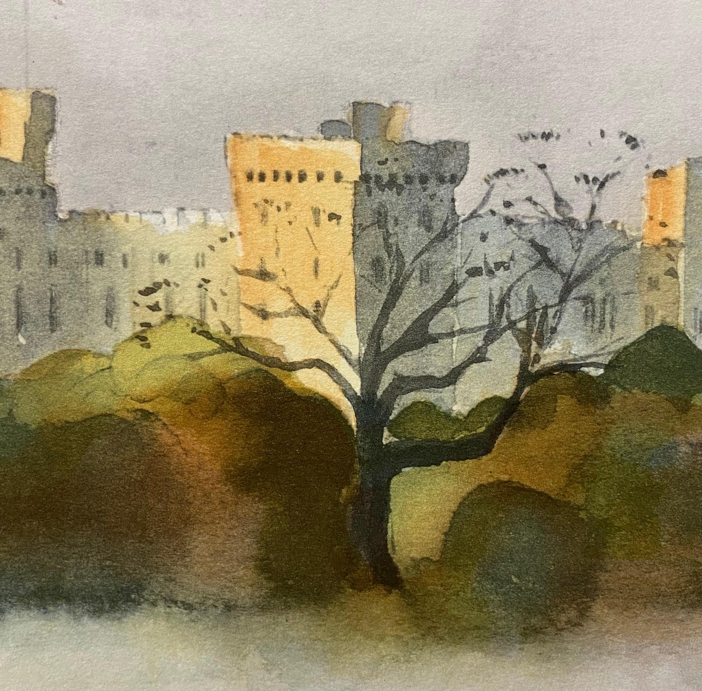 “Windsor Castle, 1990” HM King Charles III Signed Lithograph, Edition of 295 - Impressionist Print by His Majesty King Charles III