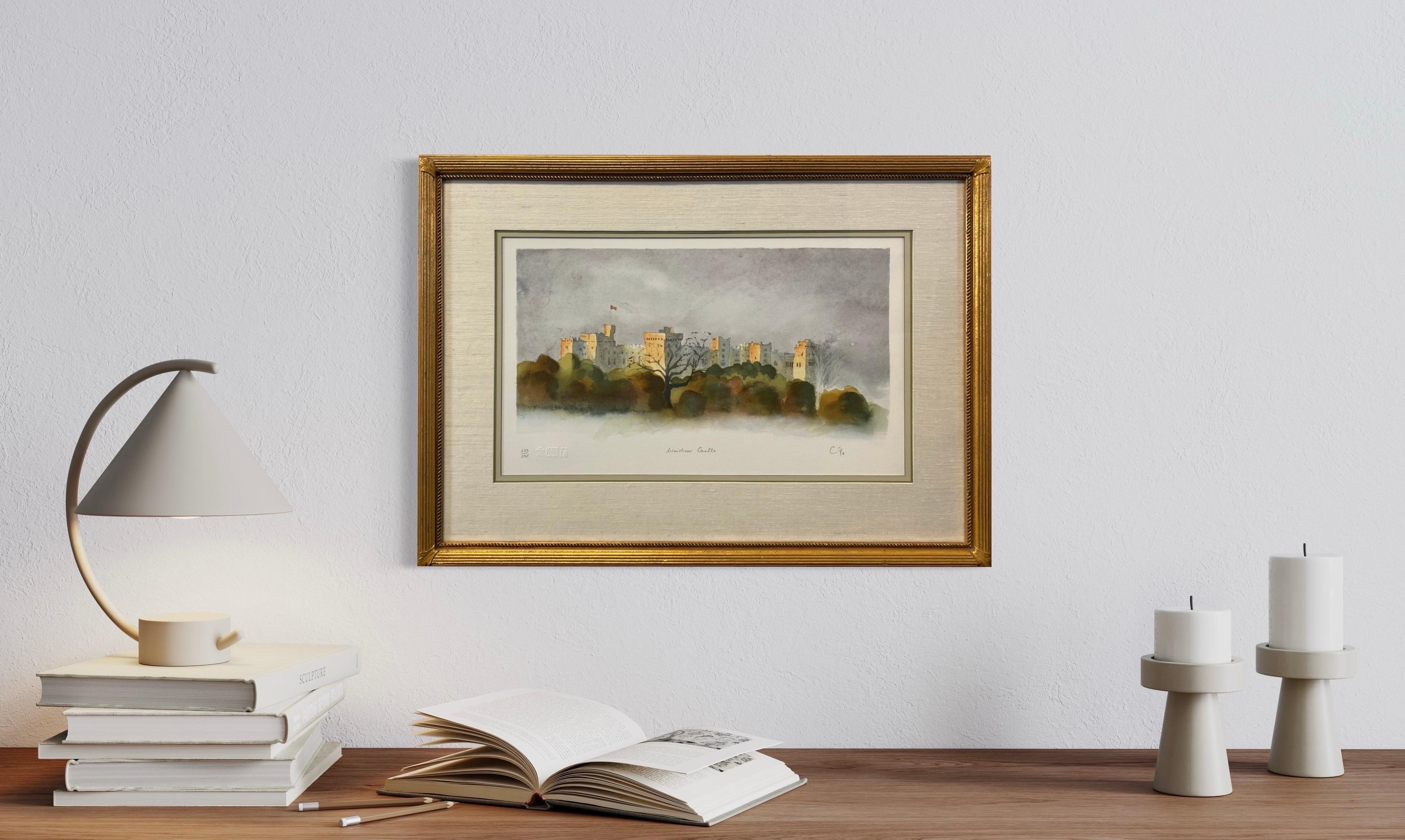 “Windsor Castle, 1990” HM King Charles III Signed Lithograph, Edition of 295 For Sale 2
