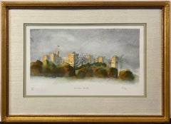 “Windsor Castle, 1990” HM King Charles III Signed Lithograph, Edition of 295