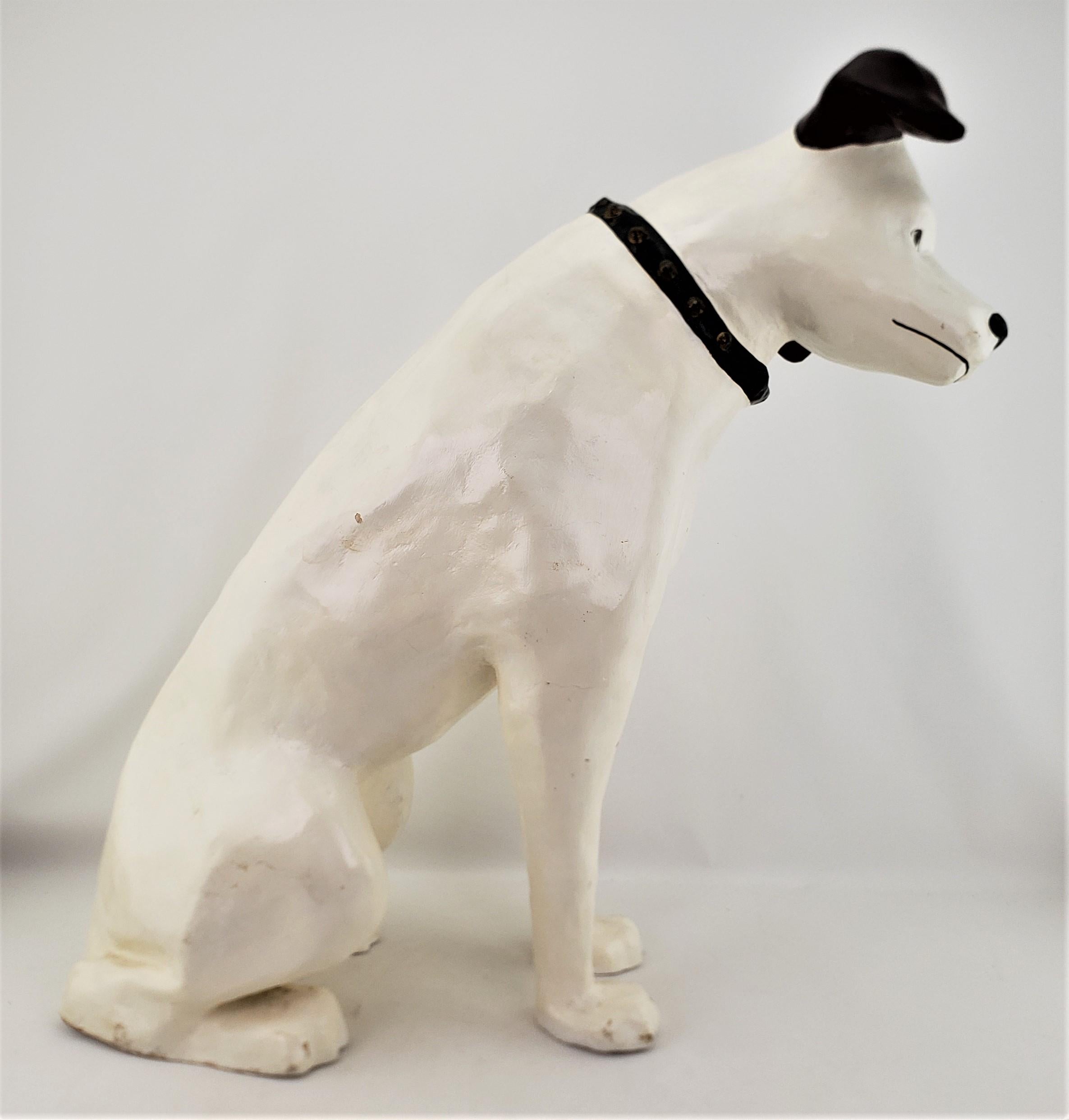 American His Masters Voice Large Advertising Paper Mache RCA Store Display 'Nipper' Dog