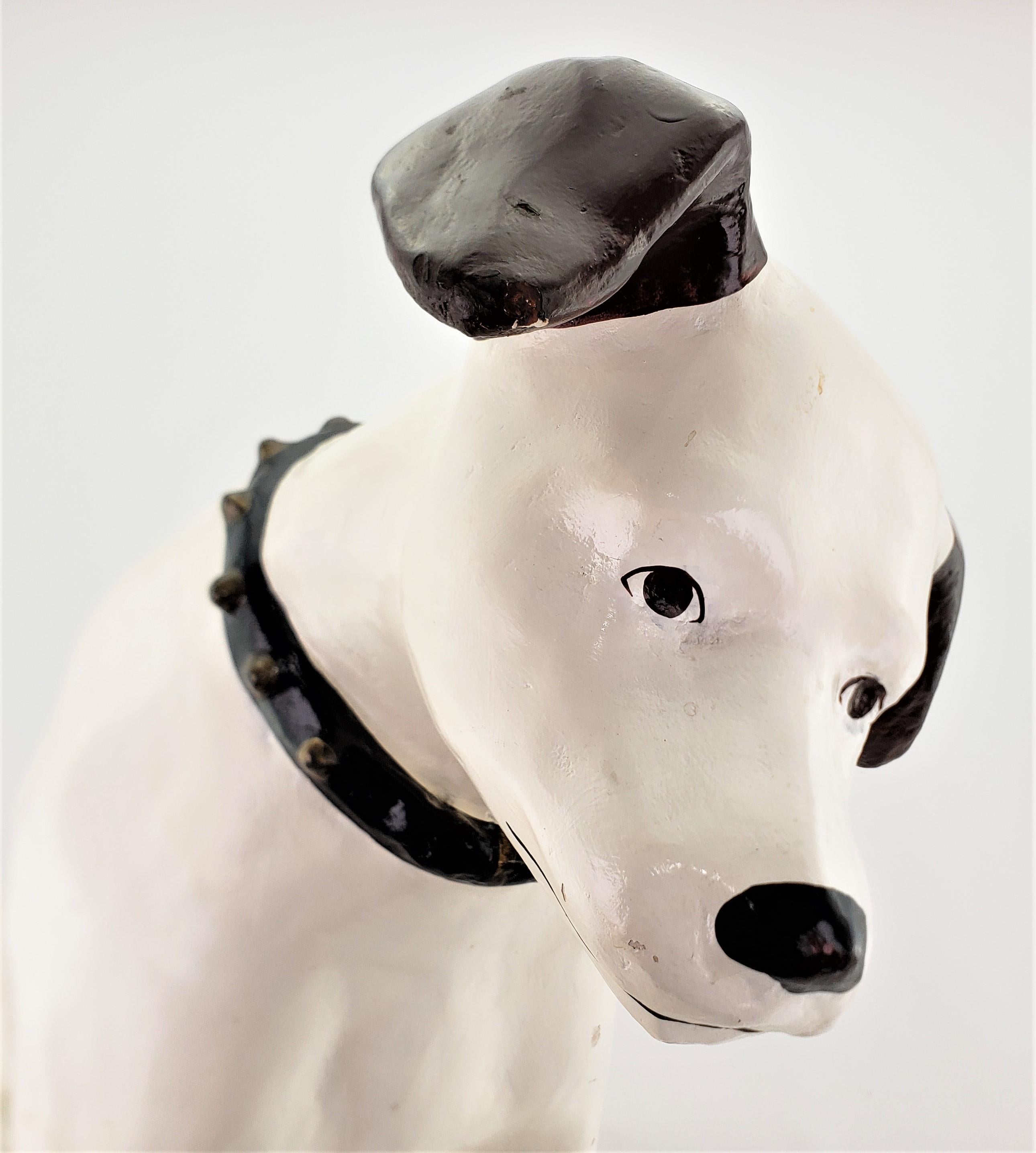 His Masters Voice Large Advertising Paper Mache RCA Store Display 'Nipper' Dog In Good Condition In Hamilton, Ontario