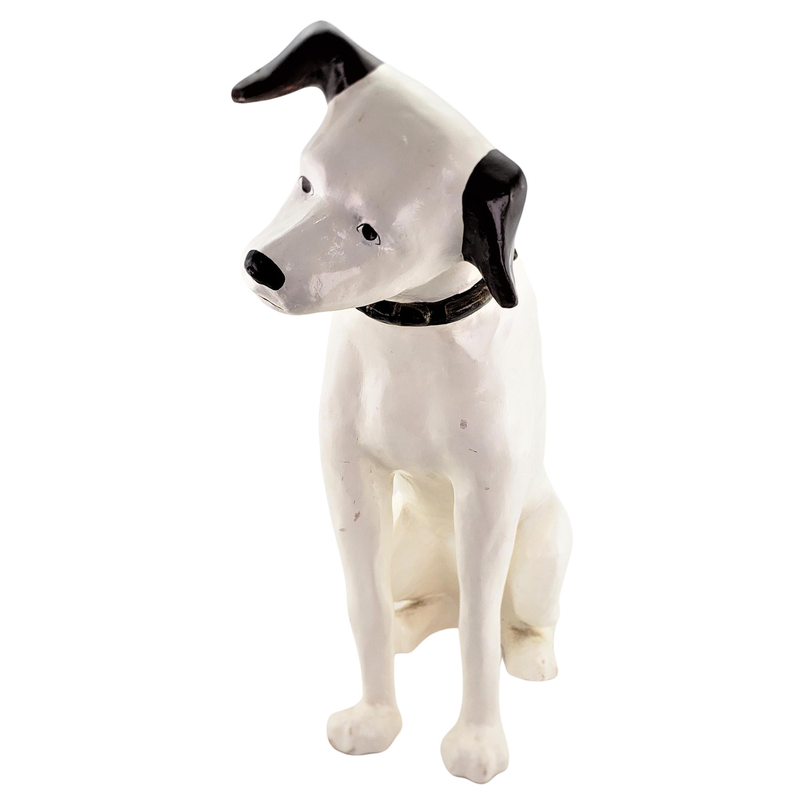 L Size F/S 8.3 inch Victor His Master's Voice Nipper Dog Ceramic Figure 21cm 